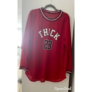 Red “Thick” Jersey top